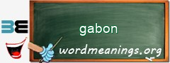 WordMeaning blackboard for gabon